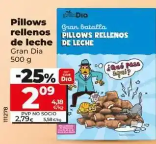 Dia Pillows rellenos de leche oferta