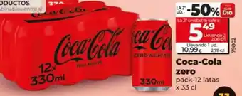 Dia Coca-cola - zero pack-12 latas x 33 cl oferta
