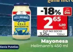 Dia Hellmannʼs - mayonesa 450 ml oferta