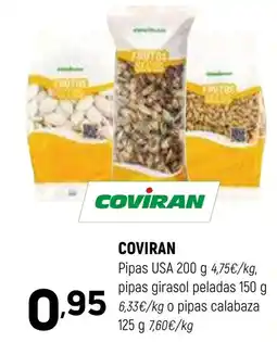 Coviran COVIRAN Pipas USA pipas girasol peladas o pipas calabaza oferta