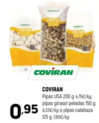 Coviran COVIRAN Pipas USA pipas girasol peladas o pipas calabaza oferta
