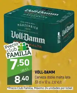 Coviran VOLL-DAMM Cerveza doble malta lata oferta