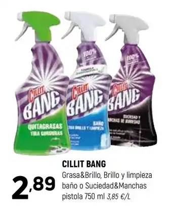 Coviran CILLIT BANG Grasa&Brillo, Brillo y limpieza baño o Suciedad&Manchas pistola oferta