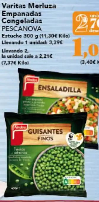 Gadis PESCANOVA Varitas Morluza Empanadas Congeladas oferta