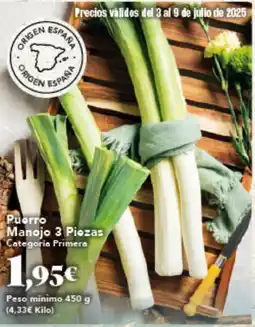Gadis Puerro Manojo 3 Piozas Categoria Primera oferta