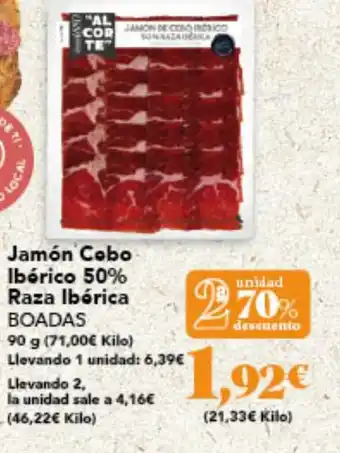 Gadis BOADAS Jamón Cobo Ibérico 50% Raza Ibórica oferta