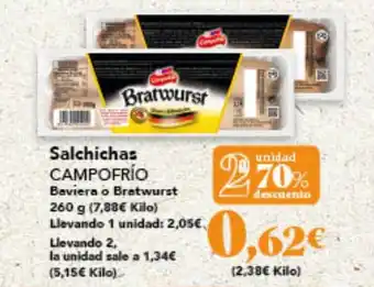Gadis CAMPOFRÍO Salchichas oferta