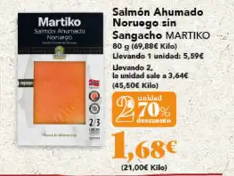 Gadis MARTIKO Salmón Ahumado Noruogo sin Sangacho oferta