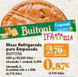 Gadis BUITONI Masa Rofrigorada para Empanada oferta