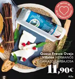 Gadis HERMANOS GAMAZO CARBAJOSA Queso Fresco Ovoja Villalón oferta