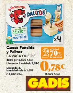 Gadis LA VACA QUE RÍE Queso Fundido y Palitos oferta