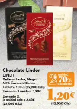 Gadis LINDT Chocolate Lindor oferta