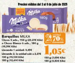 Gadis MILKA Barquillos oferta