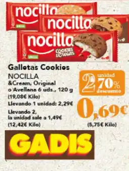 Gadis NOCILLA Galletas Cookie: oferta