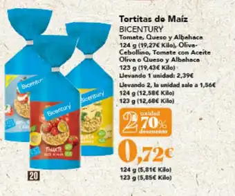 Gadis BICENTURY Tortitas do Maíz oferta