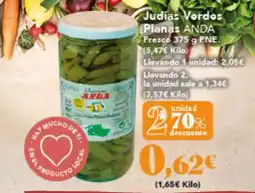 Gadis ANDA Judías Vordos Planas oferta