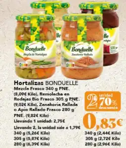 Gadis BONDUELLE Hortalizas oferta