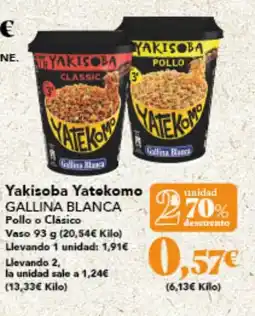 Gadis GALLINA BLANCA Yakisoba Yatokomo Pollo o Clásico oferta