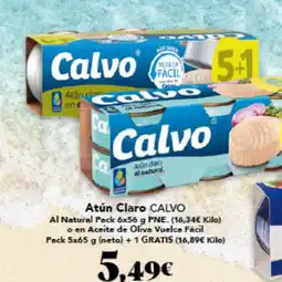 Gadis CALVO Atún Claro Al Natural o en Aceite de Oliva Vuelca Fácil oferta