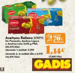 Gadis SERPIS Aceituna Rollona oferta