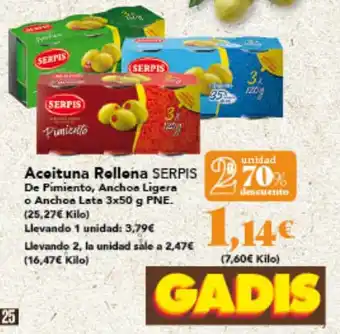 Gadis SERPIS Aceituna Rollona oferta