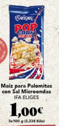 Gadis IFA ELIGES Maíz para Palomitas con Sal Microondas oferta