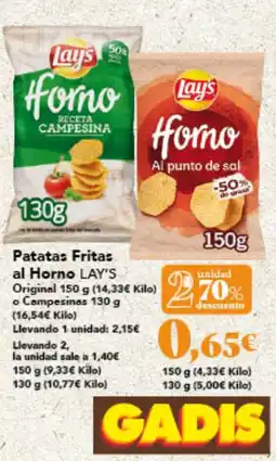 Gadis LAY'S Patata: Fritas al Horno oferta