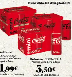 Gadis COCA-COLA Refresco Normal, Zero Zero o Zero oferta
