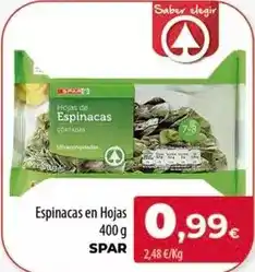 Spar Tenerife Spar - espinacas en hojas oferta