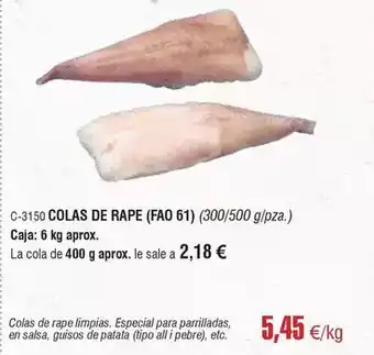 Abordo Colas de rape oferta