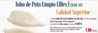 Abordo Perfecto - tubo de pota limpio oferta
