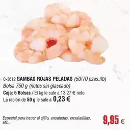 Abordo Gambas rojas peladas oferta