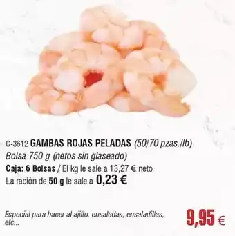 Abordo Gambas rojas peladas oferta