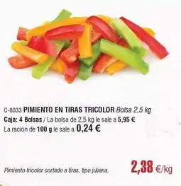 Abordo Pimiento en tiras tricolor oferta