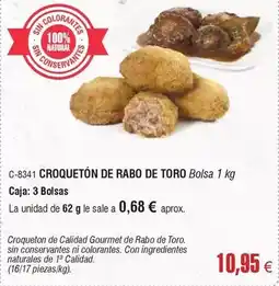Abordo Toro - croqueton de rabo de oferta