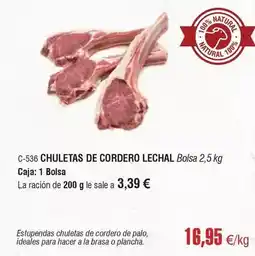Abordo Chuletas de cordero oferta