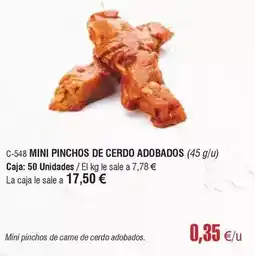 Abordo Mini pinchos de cerdo adobados oferta