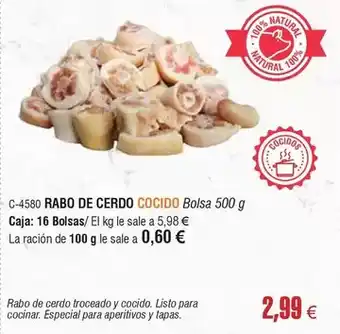Abordo Rabo de cerdo cocido oferta