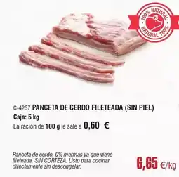 Abordo Panceta de cerdo fileteada oferta