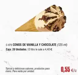 Abordo Conos de vainilla y chocolate oferta