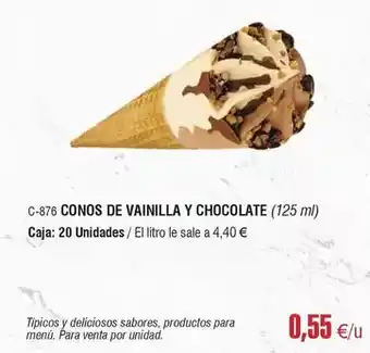 Abordo Conos de vainilla y chocolate oferta