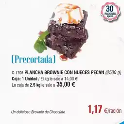 Abordo Plancha brownie con nueces oferta