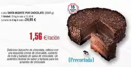Abordo Fantasía - tarta huerte por chocolate oferta