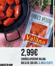 Claudio Vallina - chorizo aperitivo oferta