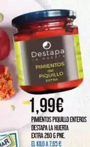 Claudio Destapa la huerta - pimientos piquillo enteros oferta