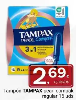 Supermercados Dani Tampax - tampón pearl compak regular oferta