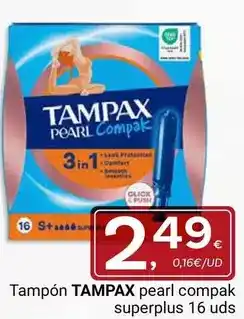 Supermercados Dani Tampax - tampón pearl compak superplus oferta