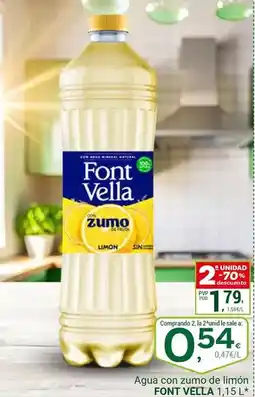 Supermercados Dani Font vella - agua con zumo de limon oferta