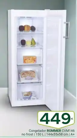 Supermercados Dani Rommer - congelador cm 146 oferta
