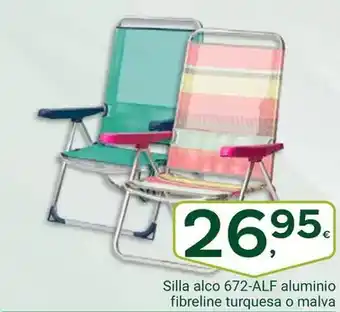 Supermercados Dani Alco - silla 672-alf aluminio fibreline turquesa o malva oferta